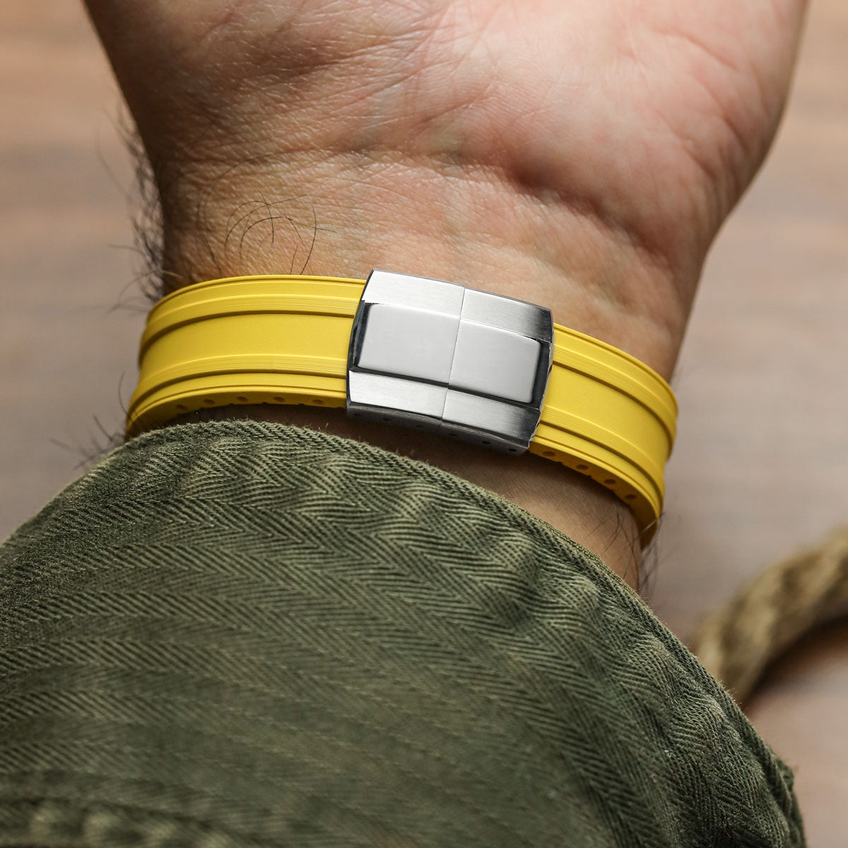Radius CTS Rubber Watch Strap - Canary Yellow
