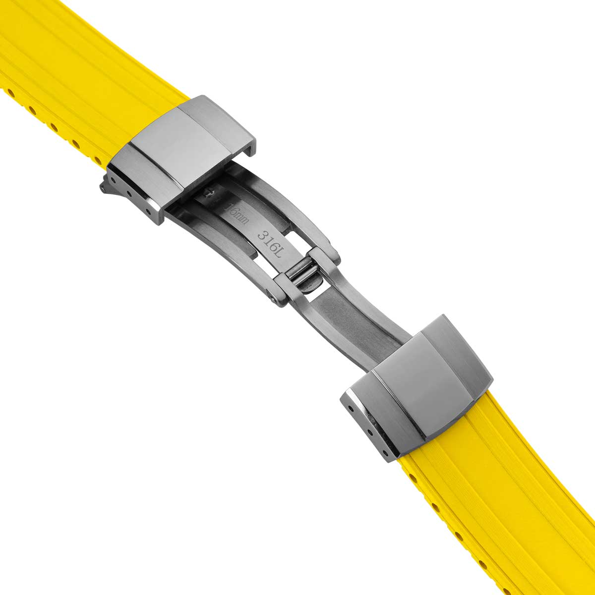 Radius CTS Rubber Watch Strap - Canary Yellow