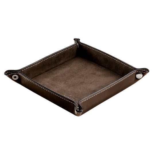 Genuine Leather Watch Tray - Brown Nubuck