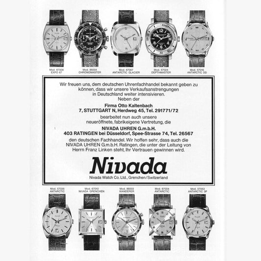Nivada Grenchen Antarctic Aquamar Vintage - 38mm - Beads of Rice