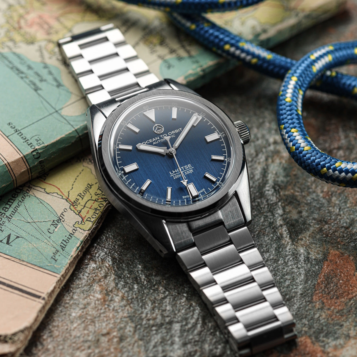 Ocean To Orbit LHOTSE Blue Steel 38.5mm Bracelet LIKE NEW