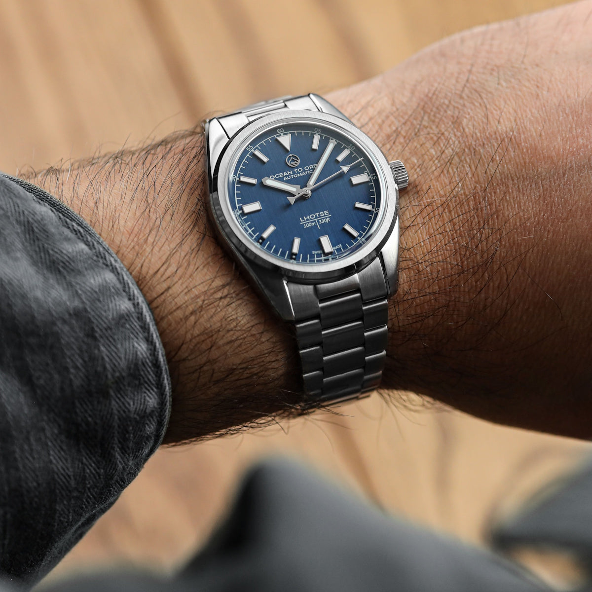 Ocean To Orbit LHOTSE Blue Steel 38.5mm Bracelet LIKE NEW