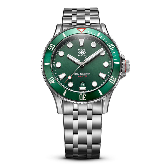 Second Hour Gin Clear Mk3 - Emerald Dial