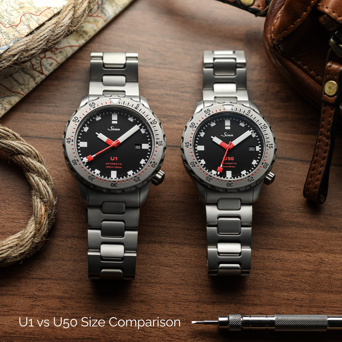 Sinn U1 Automatic Divers Watch - Black Dial - Solid Bracelet