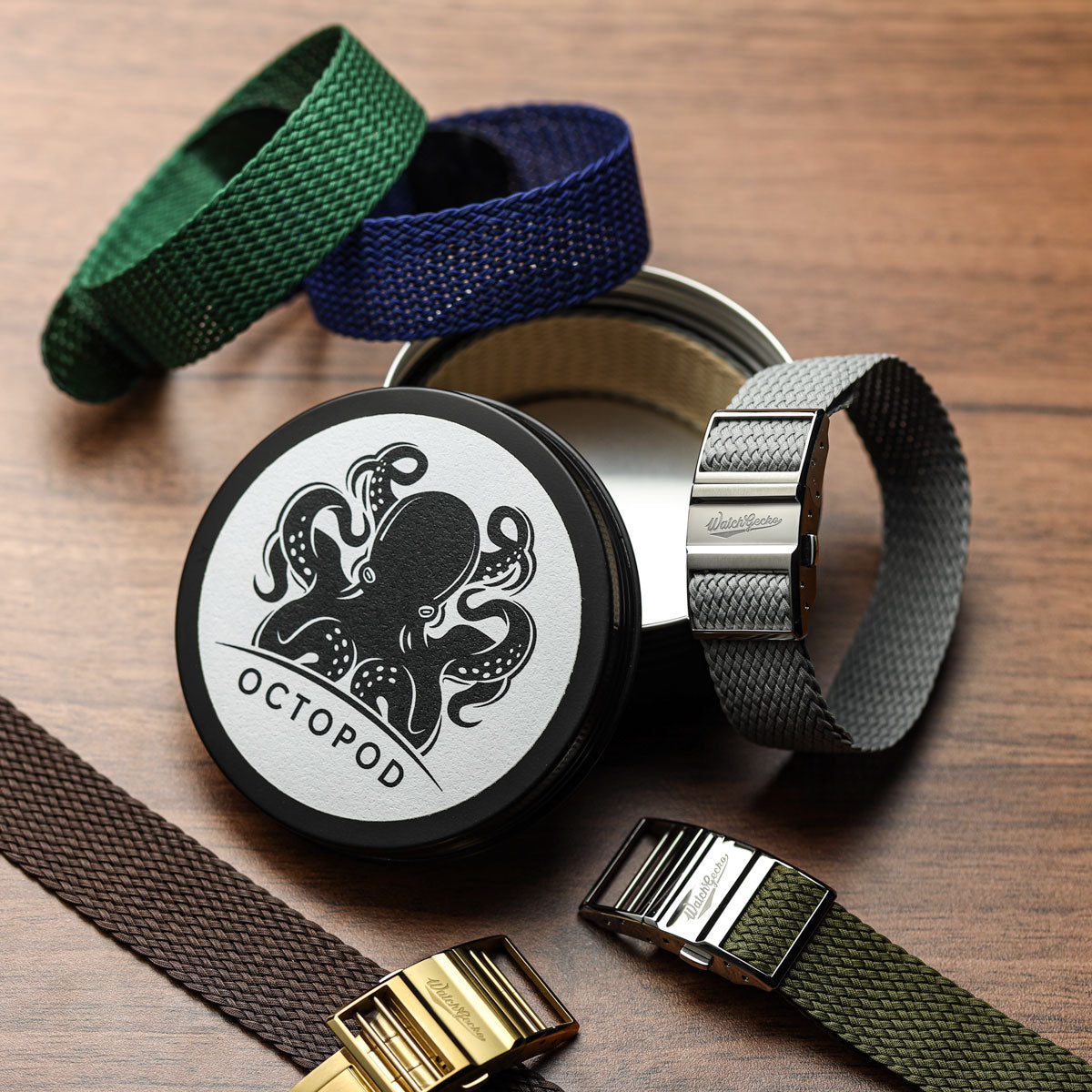 OCTOPOD Perlon Nylon Watch Strap - Jade Green