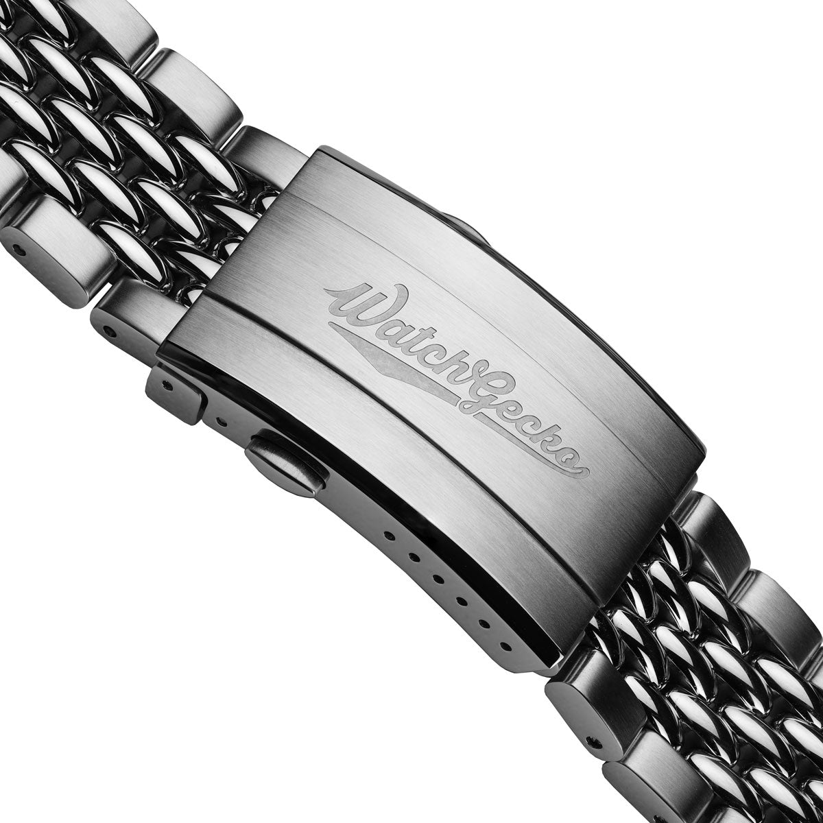 Premium Stainless Steel Beads of Rice Watch Bracelet