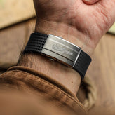 Push Button Divers Deployant Buckle - Sandblasted