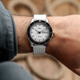 WatchGecko 400 Italian Rubber Strap 2 Additional Parts - Black