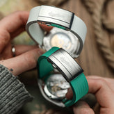 Push Button Divers Deployant Buckle - Sandblasted