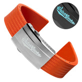 400 CTS Italian Rubber Divers Reversible Watch Strap - Orange - Super Luminova