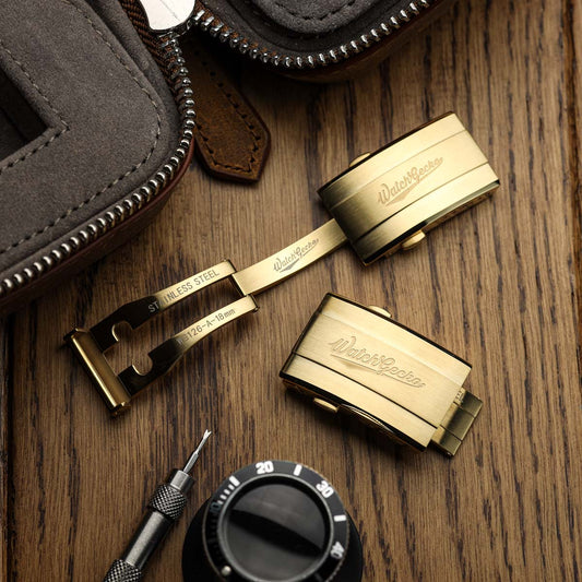 Push Button Divers Deployant Buckle - IP Gold