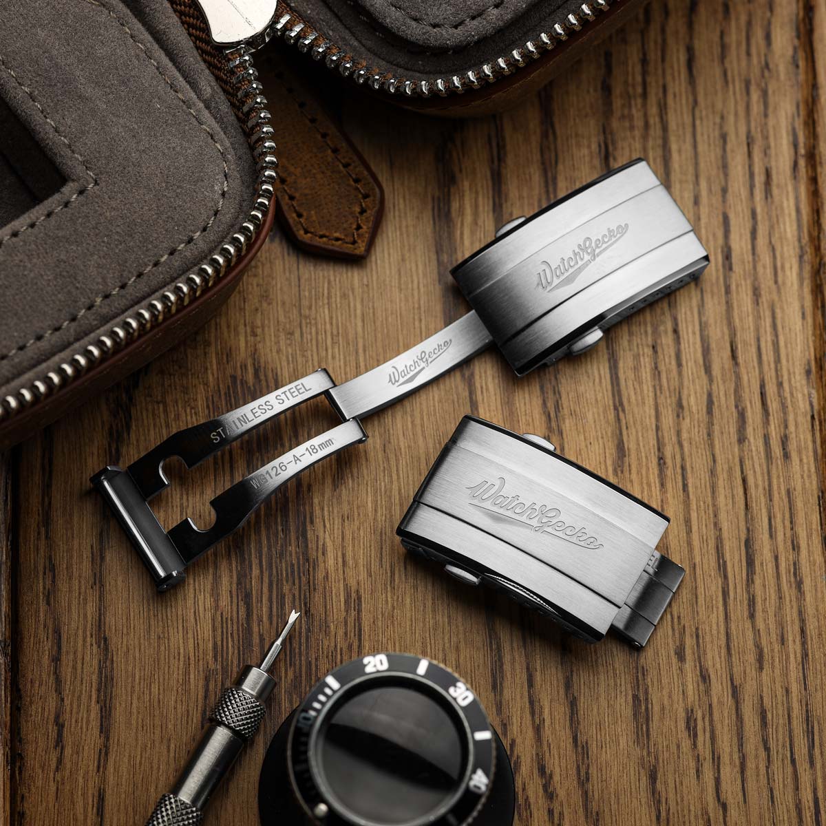 Push Button Divers Deployant Buckle - Brushed / Polished