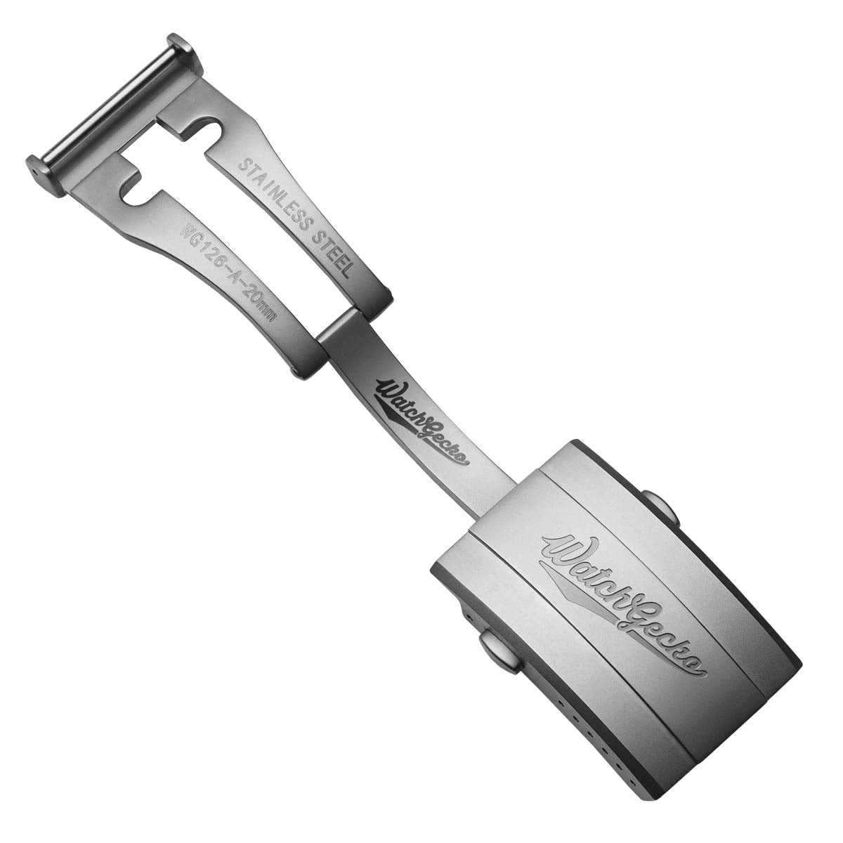 Push Button Divers Deployant Buckle - Sandblasted