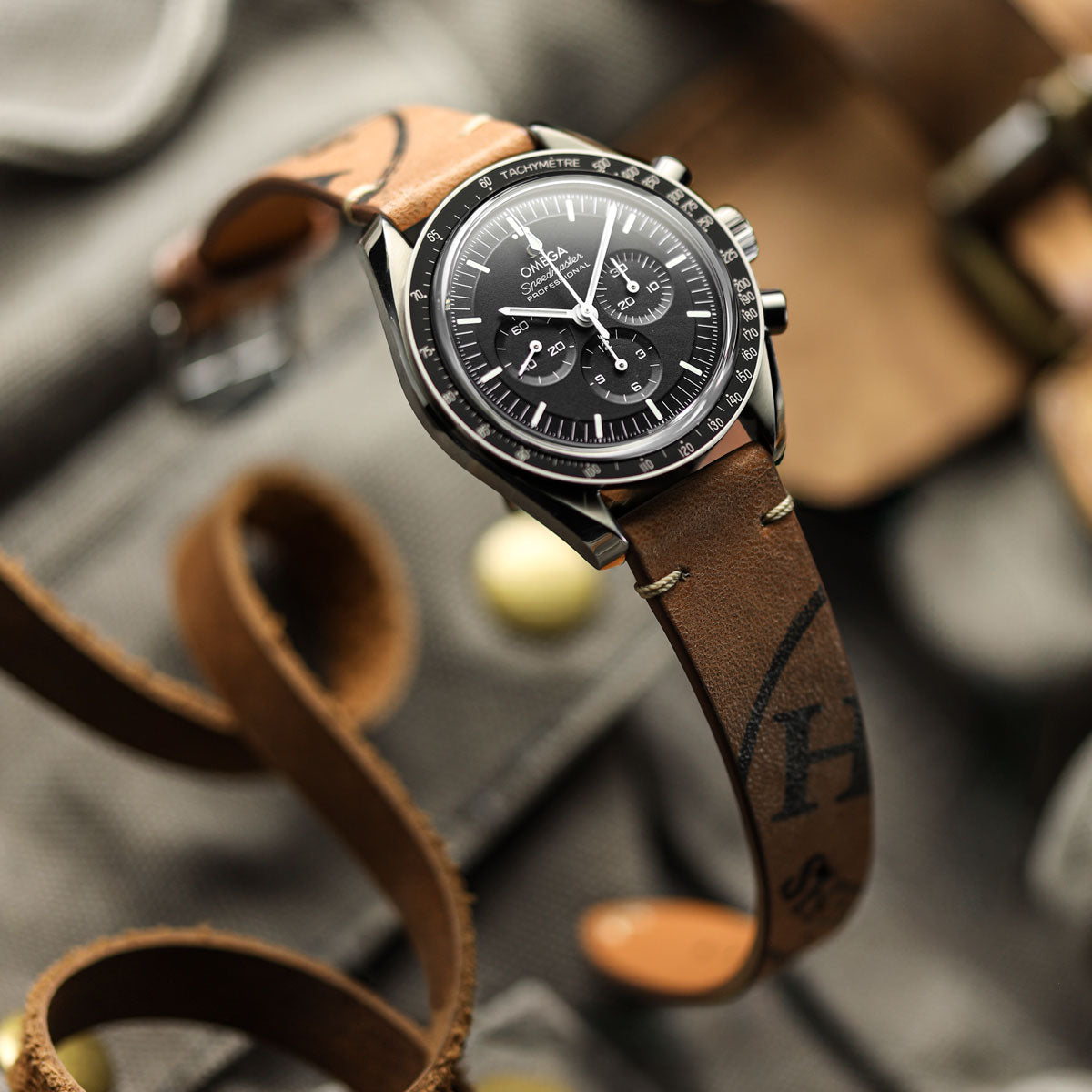 Newham Inverted Horween Shell Cordovan Watch Strap - Hunter Green