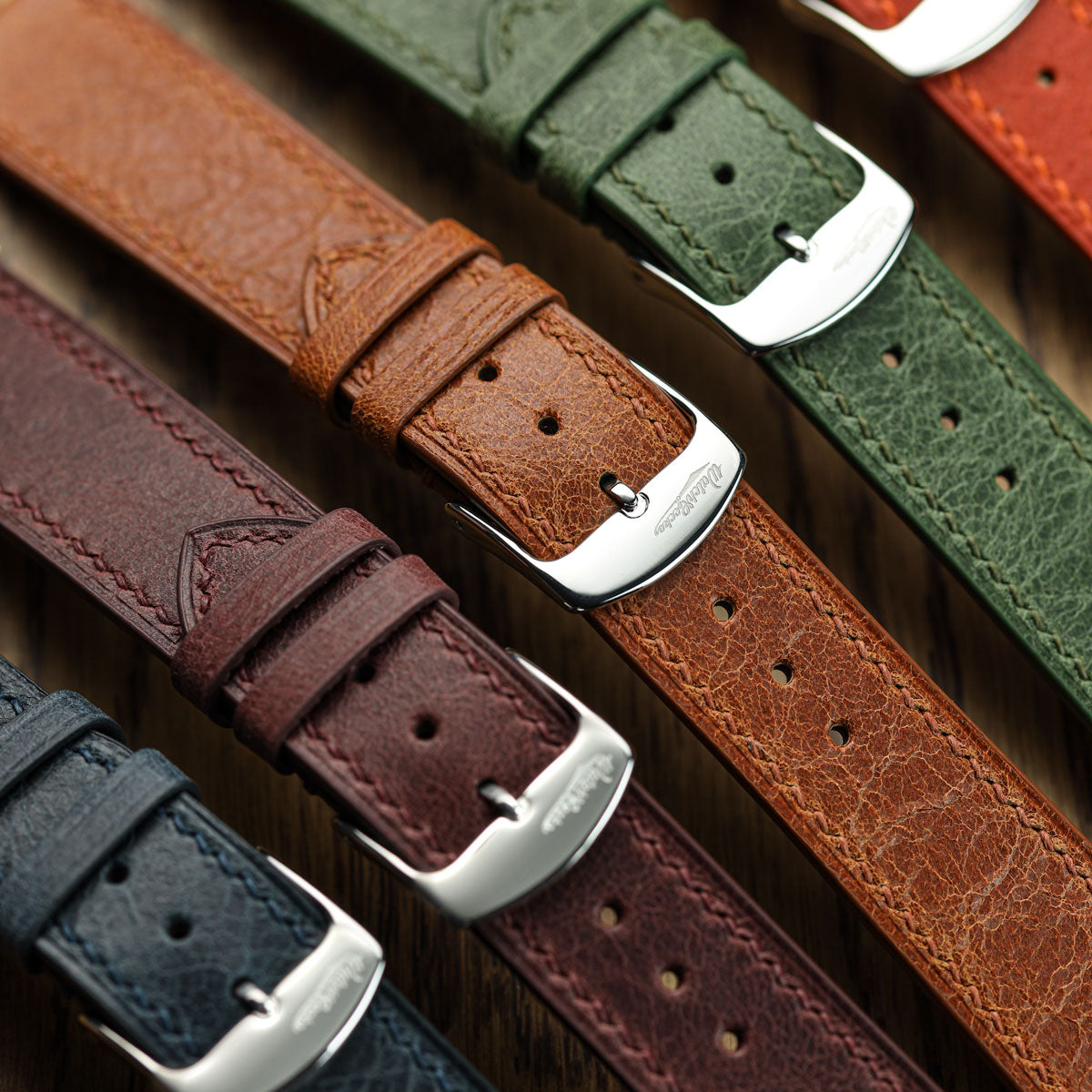 Ravello Tuscan Leather Watch Strap - Rust