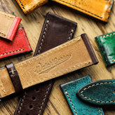 Radstock Vintage Genuine Leather Watch Strap - Vintage Chocolate Brown