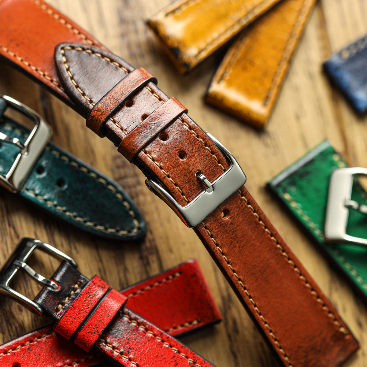 Radstock Vintage Genuine Leather Watch Strap - Vintage Chocolate Brown