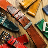 Radstock Vintage Genuine Leather Watch Strap - Vintage Chocolate Brown