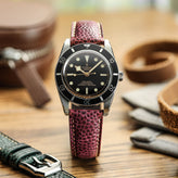 WatchGecko Adassa Classic Caviar Leather Watch Strap - Oxblood