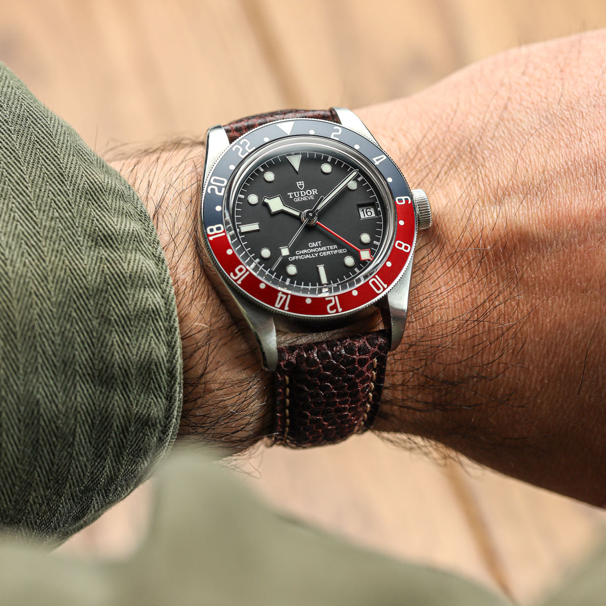 WatchGecko Adassa Classic Caviar Leather Watch Strap - Coffee