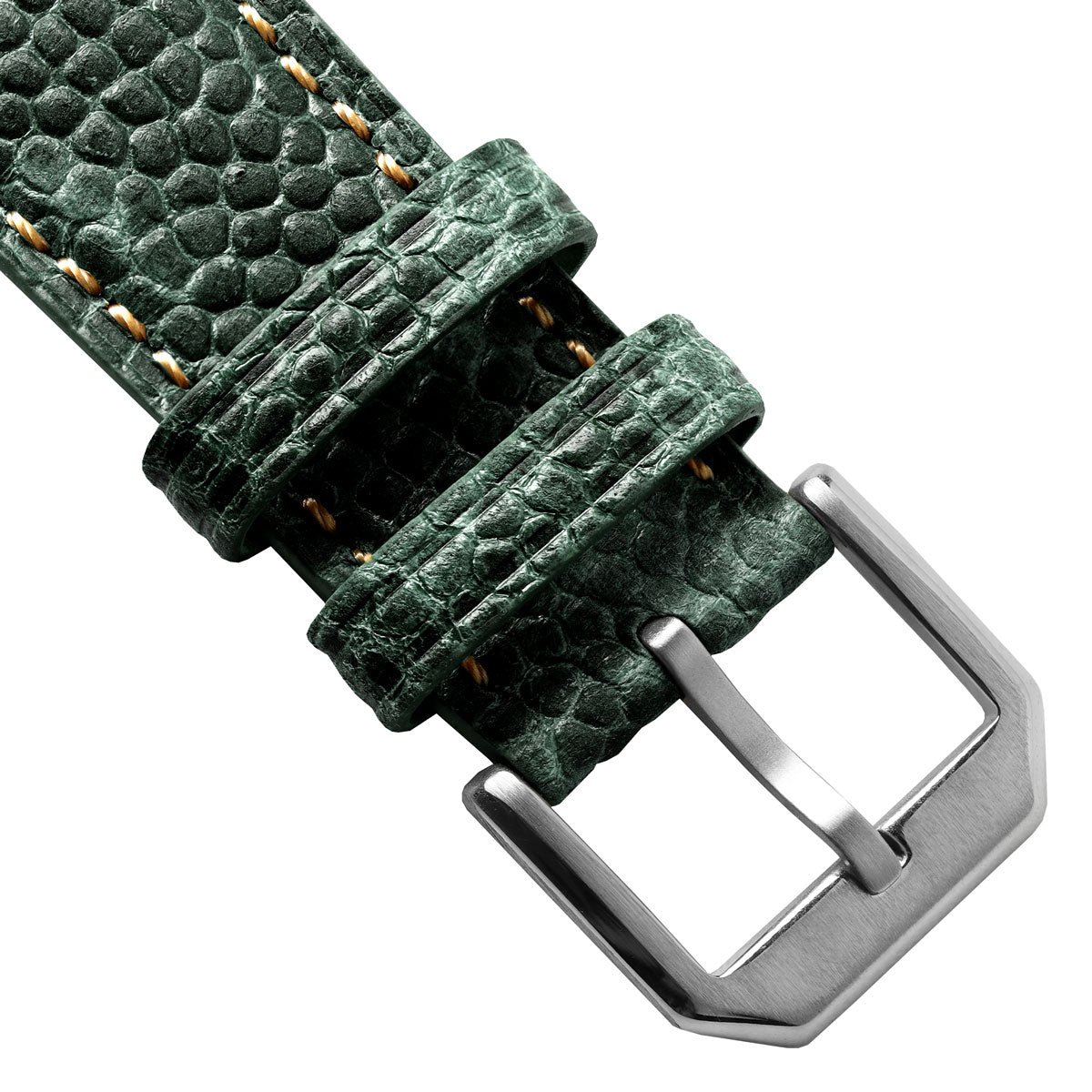 WatchGecko Adassa Caviar Leather Watch Strap - Forest