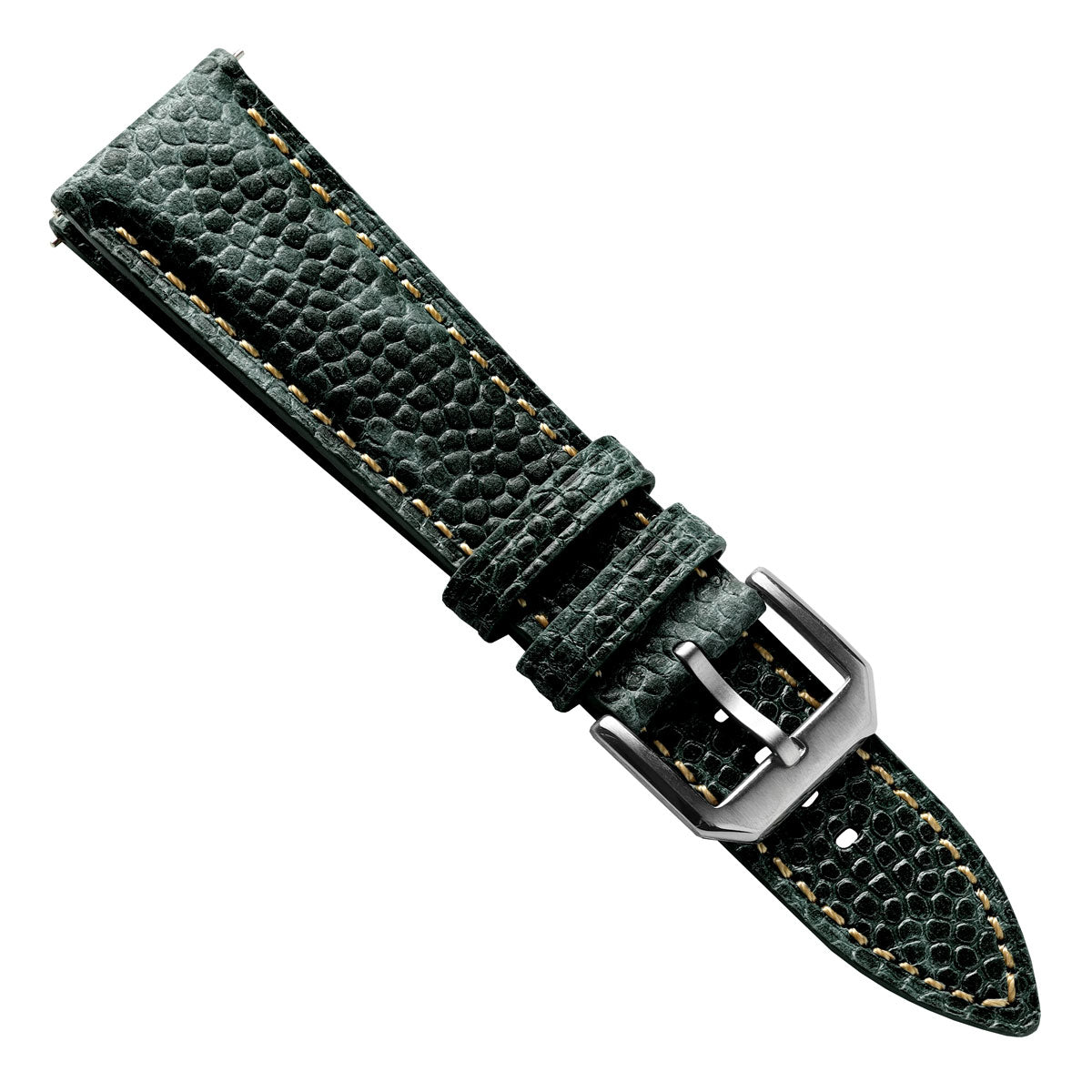 WatchGecko Adassa Caviar Leather Watch Strap - Forest