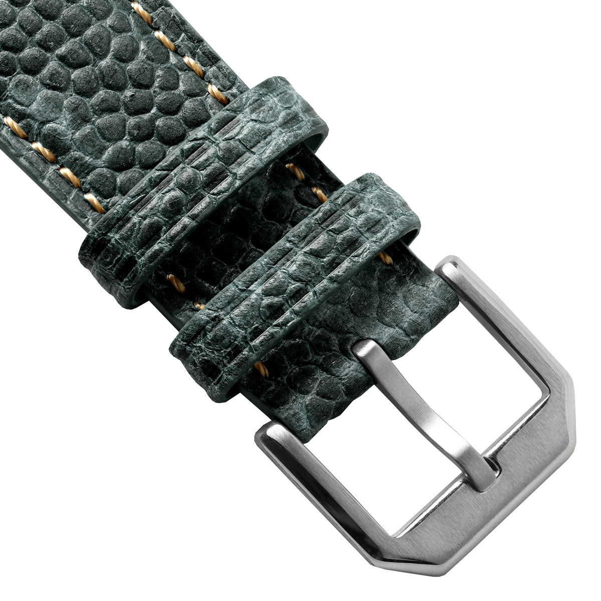 WatchGecko Adassa Classic Caviar Leather Watch Strap - Slate