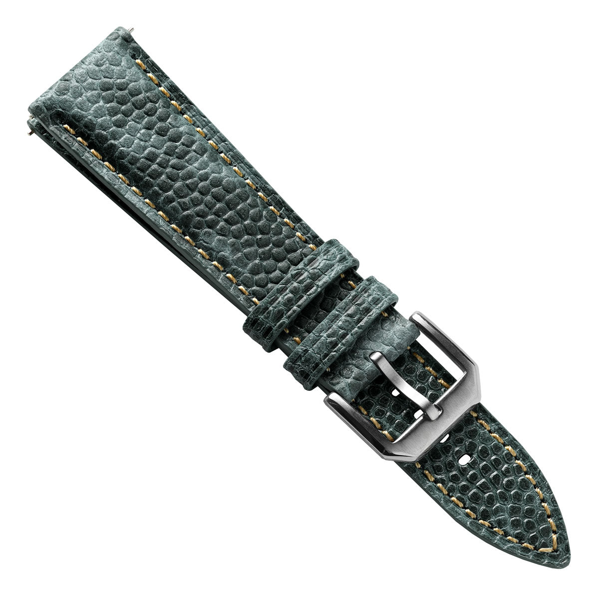 WatchGecko Adassa Classic Caviar Leather Watch Strap - Slate