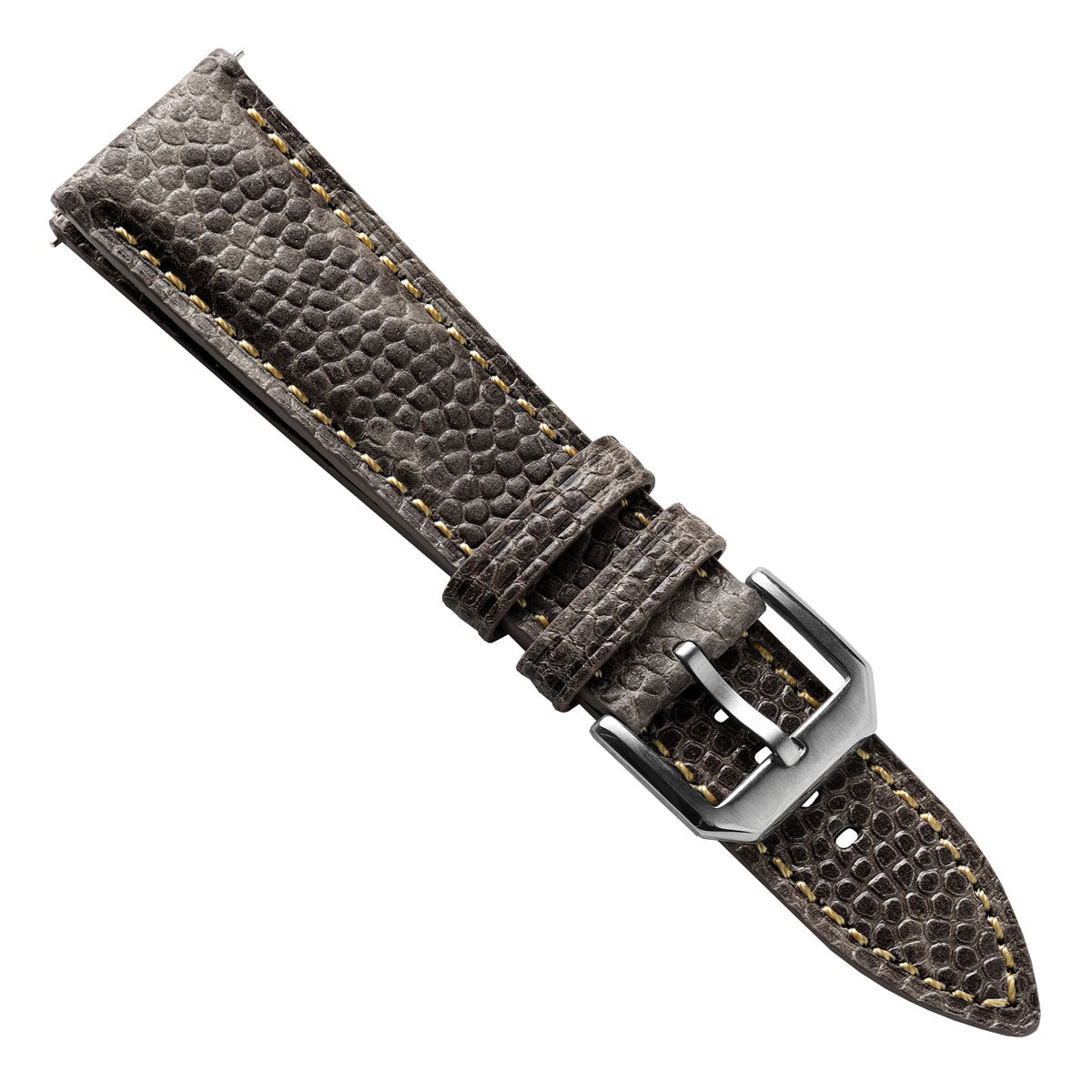 WatchGecko Adassa Classic Caviar Leather Watch Strap - Graphite
