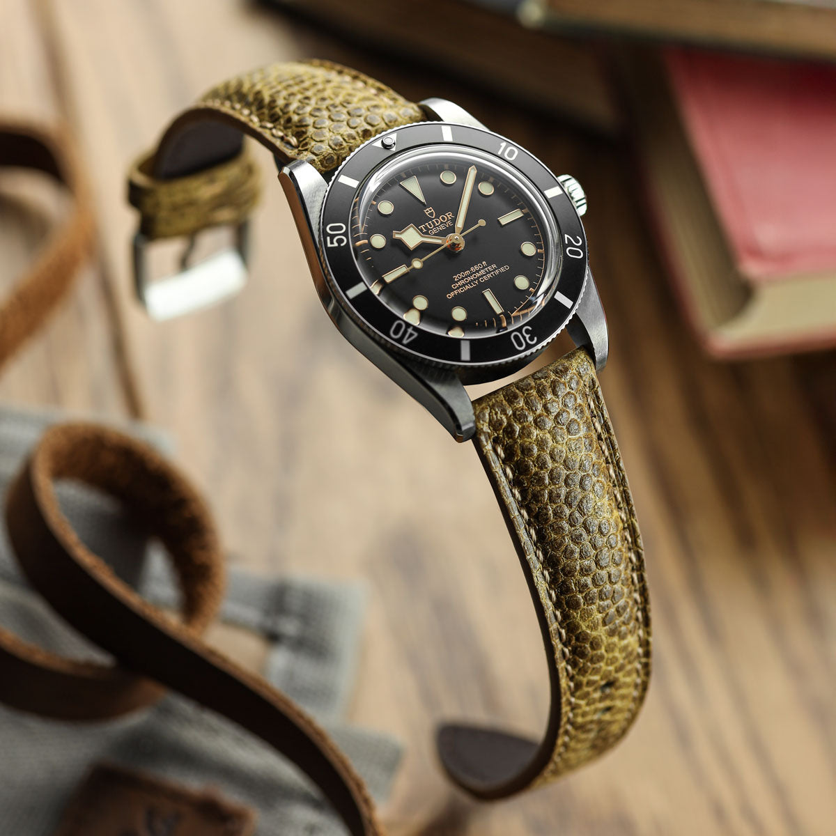 WatchGecko Adassa Classic Caviar Leather Watch Strap - Ochre