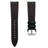 Carolina Gator Print Genuine Leather Watch Strap - Green