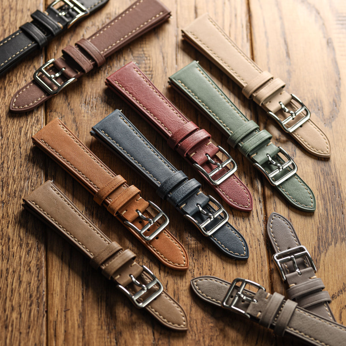 WatchGecko Brixham Special Buckle Vintage Leather Watch Strap Range