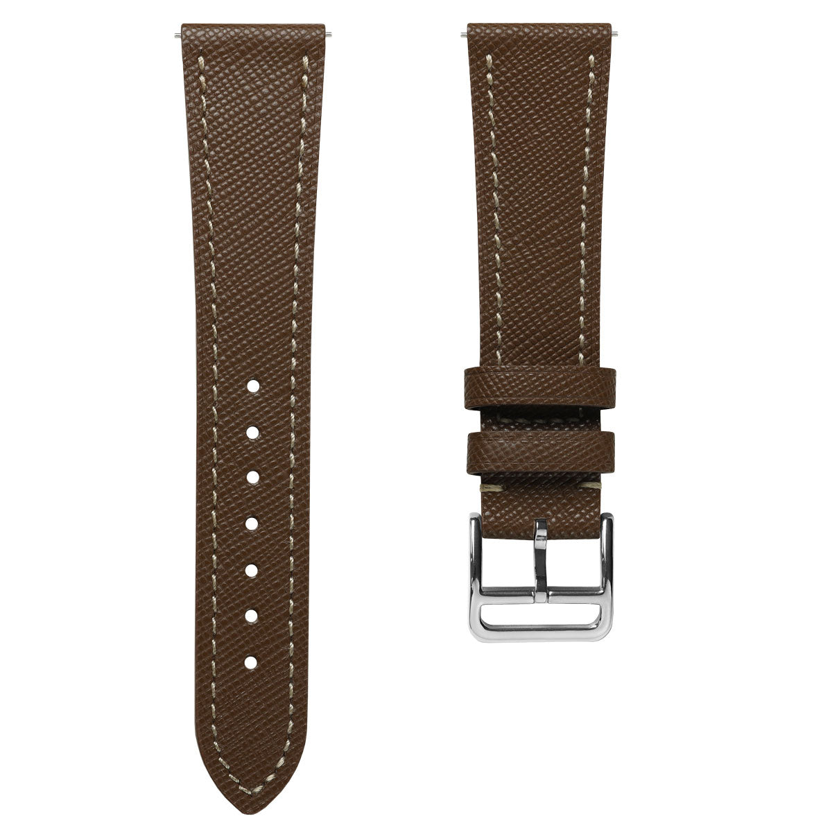 Brixham Saffiano Leather Watch Strap - Brown