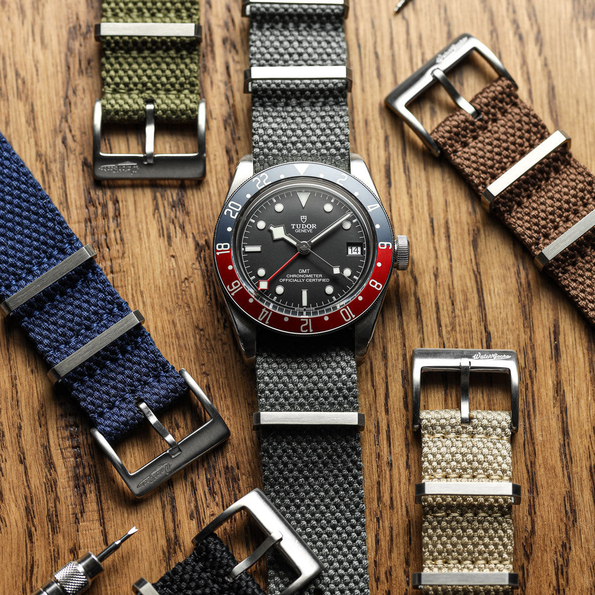WatchGecko Braemore Military Nylon Watch Strap