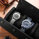 WatchGecko 3 Watch Travel Roll Case - Black