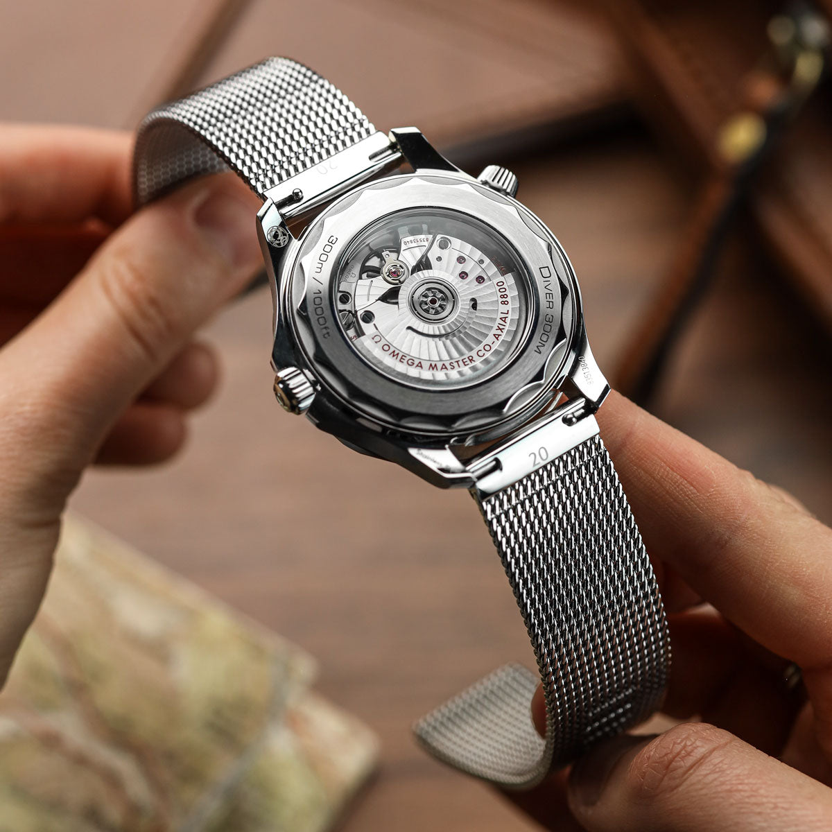 WatchGecko Oblique Milanese Mesh Stainless Steel Watch Strap - Polished