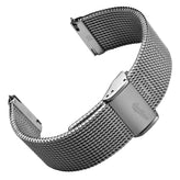 WatchGecko Oblique Milanese Mesh Stainless Steel Watch Strap - Polished