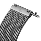 WatchGecko Oblique Milanese Mesh Stainless Steel Watch Strap - Polished