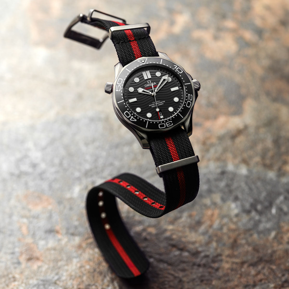 Ridge British Military Watch Strap - Black & Red