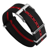 Ridge British Military Watch Strap - Black & Red
