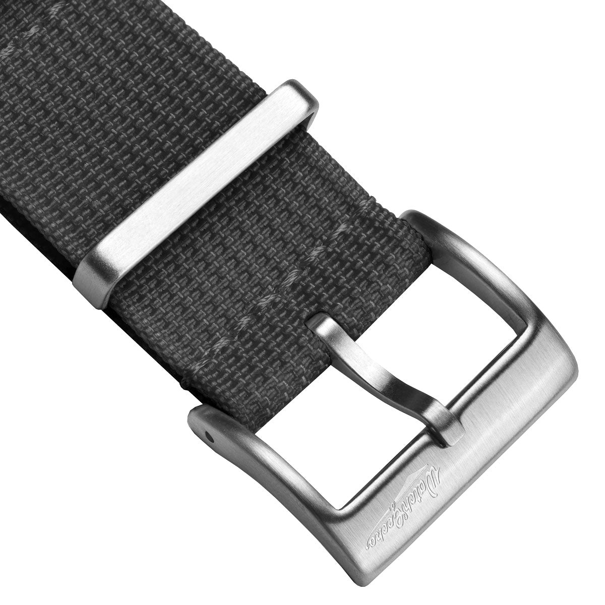 WatchGecko Ridge Military Nylon Watch Strap - Dark Grey