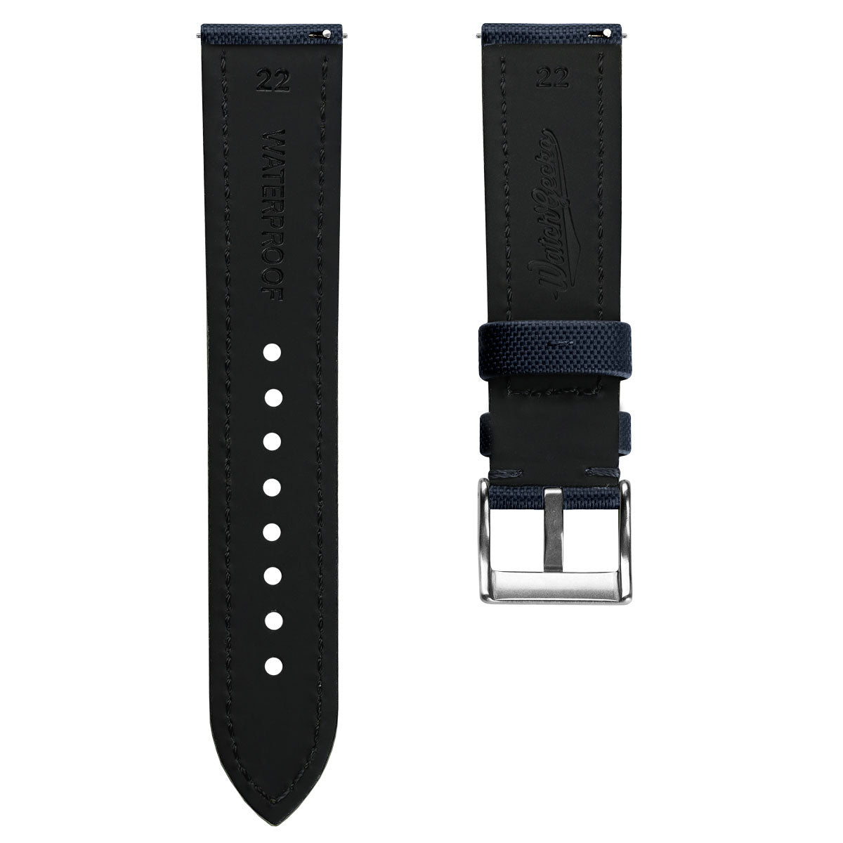WatchGecko Atlas Sailcloth Strap - Blue