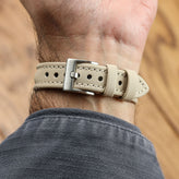 WatchGecko Padded Sailcloth Strap - Beige