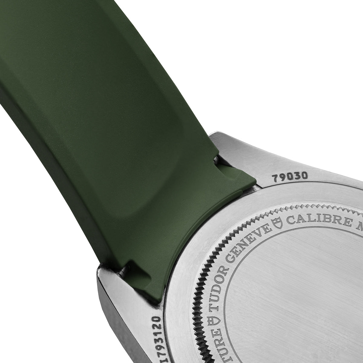 WatchGecko Tudor Black Bay 58 Style Rubber Watch Strap -  Green