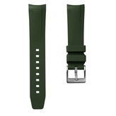 WatchGecko Tudor Black Bay 58 Style Rubber Watch Strap -  Green