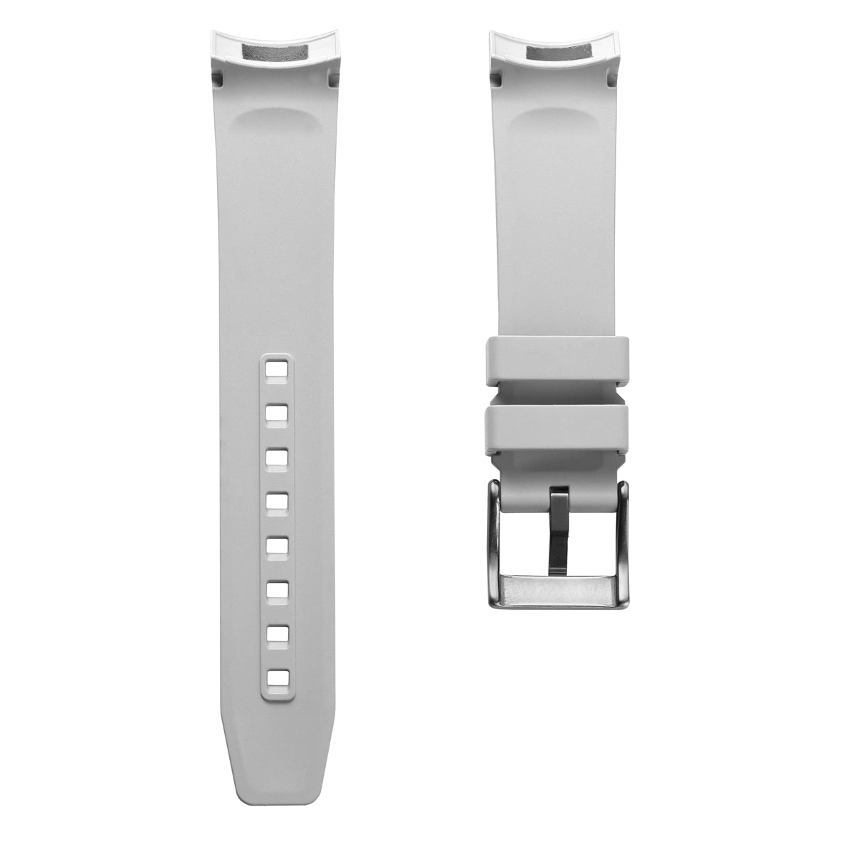 WatchGecko Tudor Black Bay 58 Style Rubber Watch Strap -  White