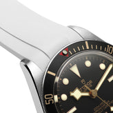 WatchGecko Tudor Black Bay 58 Style Rubber Watch Strap -  White