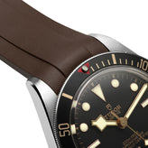 WatchGecko Tudor Black Bay 58 Style Rubber Watch Strap -  Brown