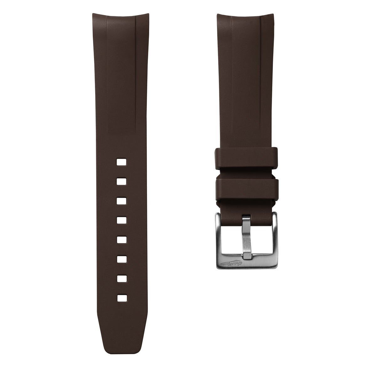 WatchGecko Tudor Black Bay 58 Style Rubber Watch Strap -  Brown