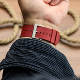 TidalPass British Military FKM Rubber Watch Strap - Burgundy